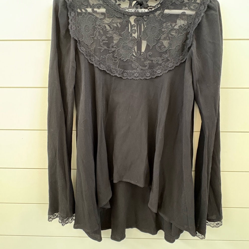 For Love And Lemons Elegant Black Lace Top - Picture 3 of 7